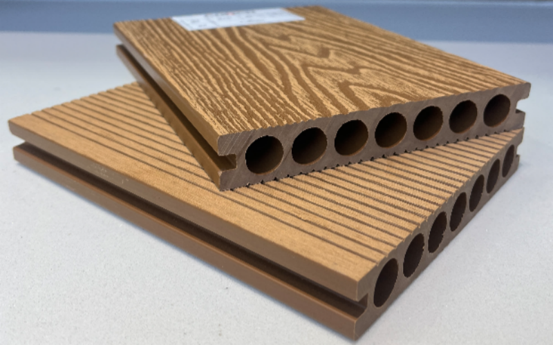 One-generation Seven-round groove Straight-grained WPC Flooring 150*23mm Anti-Slip Wear Resistant 